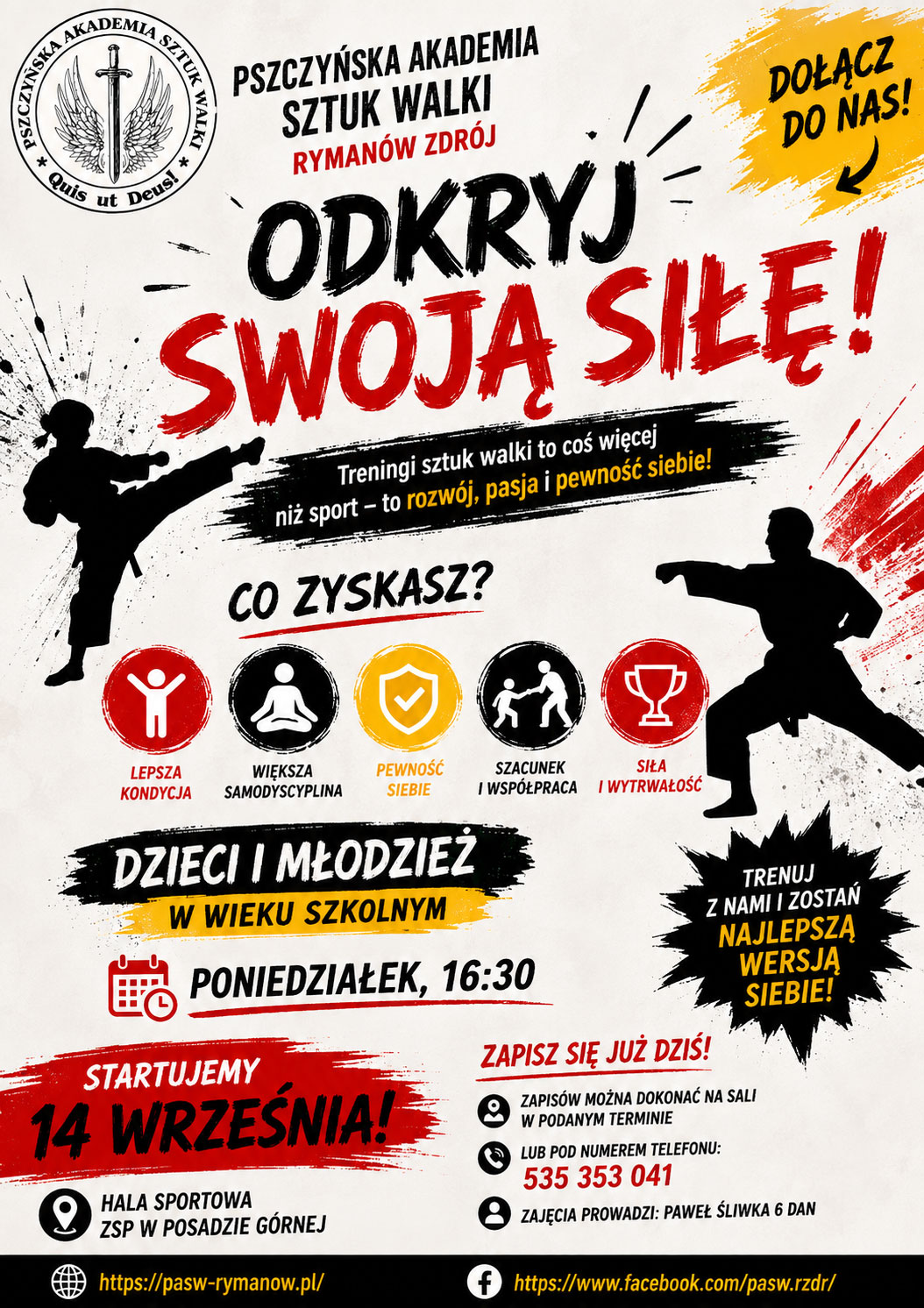 Ruszają zapisy na treningi sztuk walki! Ruszają zapisy na treningi sztuk walki!